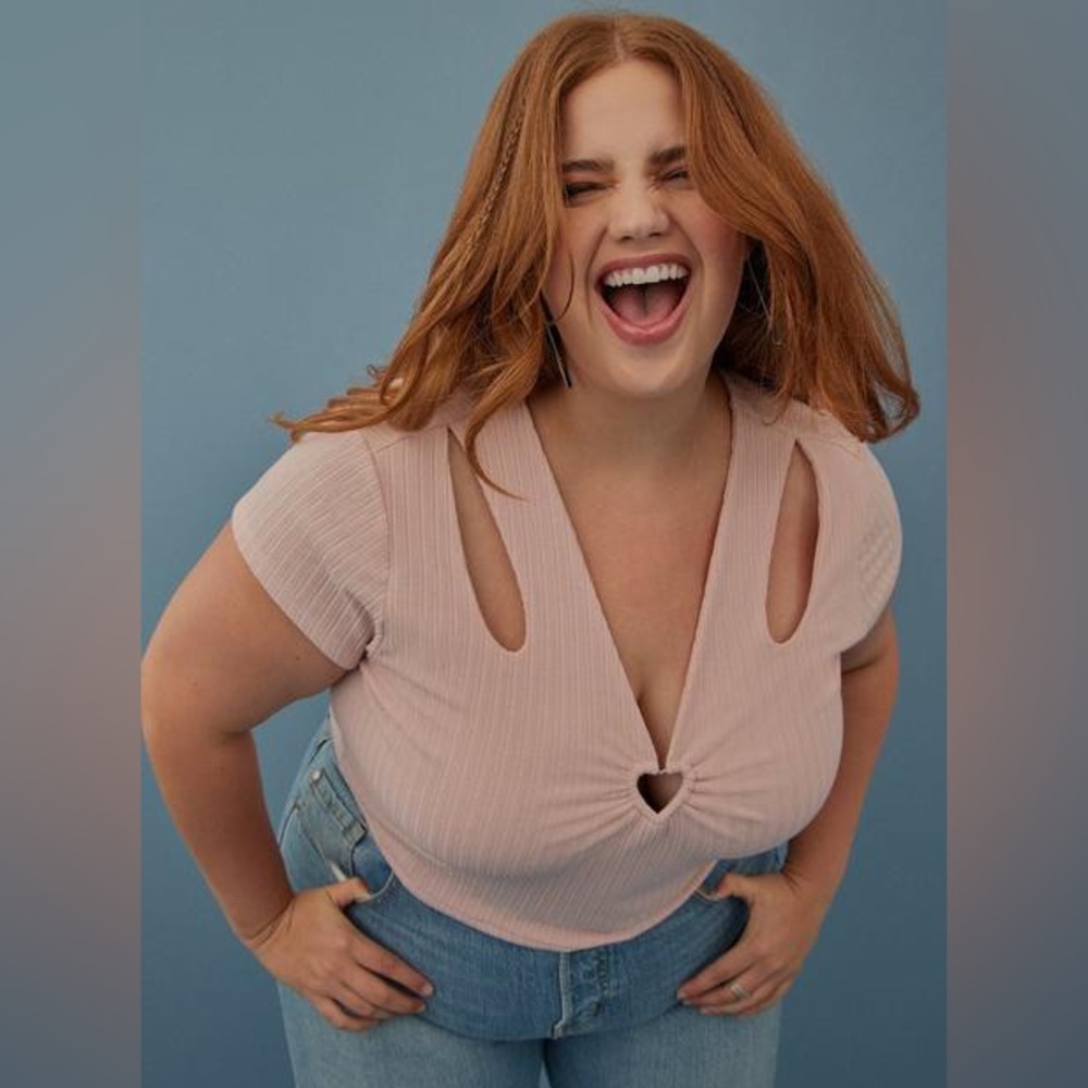 TORRID - Festi Cut-Out Top - Rib Lilac - 1/XL